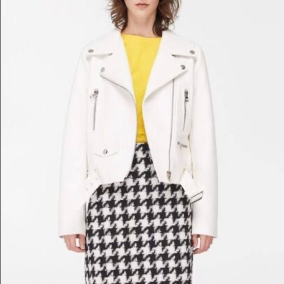 New! Noize Faux Leather Moto Jacket – White – Women’s Size S - Picture 2 of 10